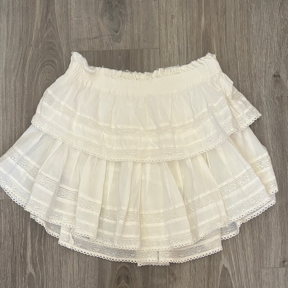LoveShackFancy White Ruffle Skirt